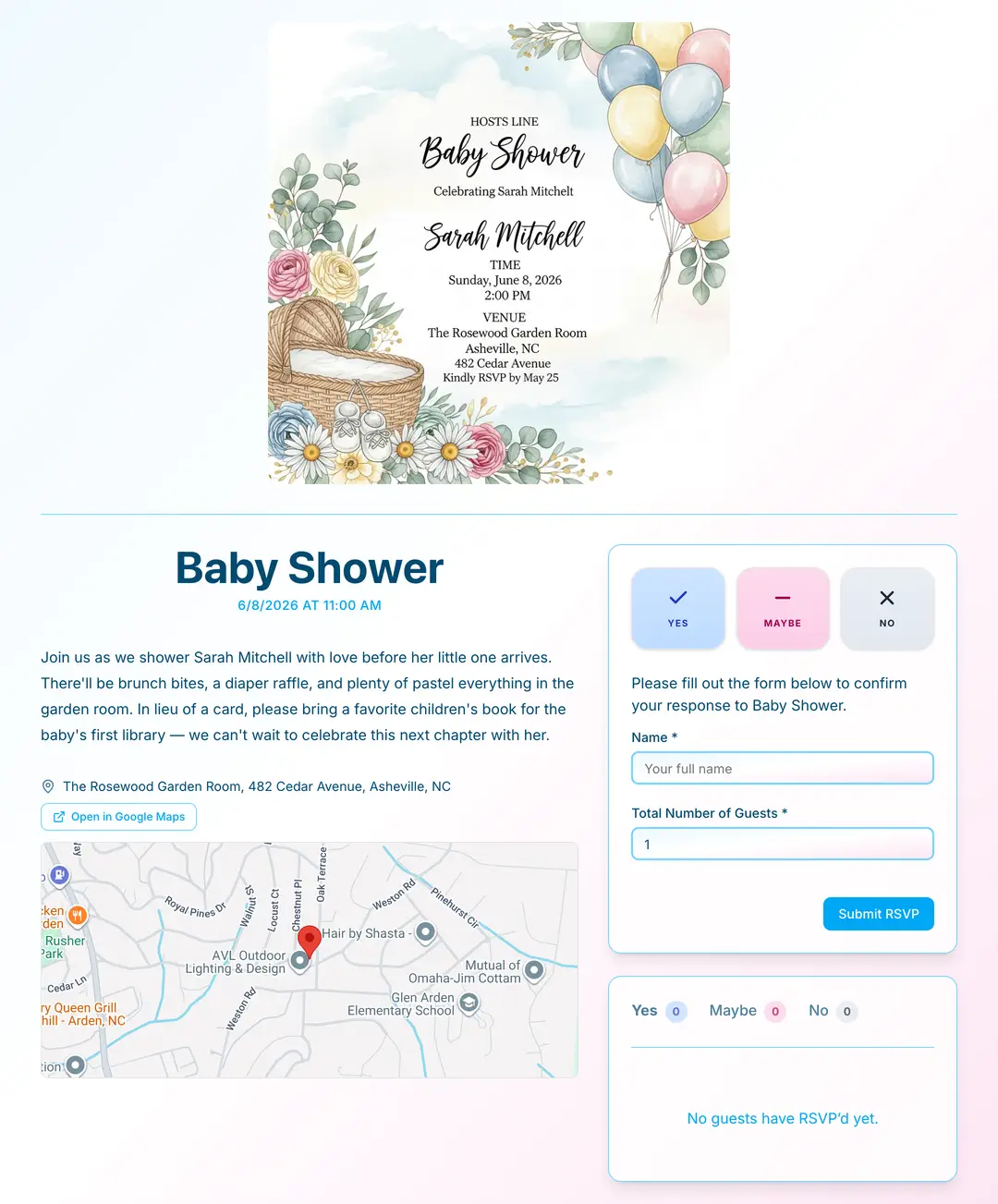 baby-shower invite preview