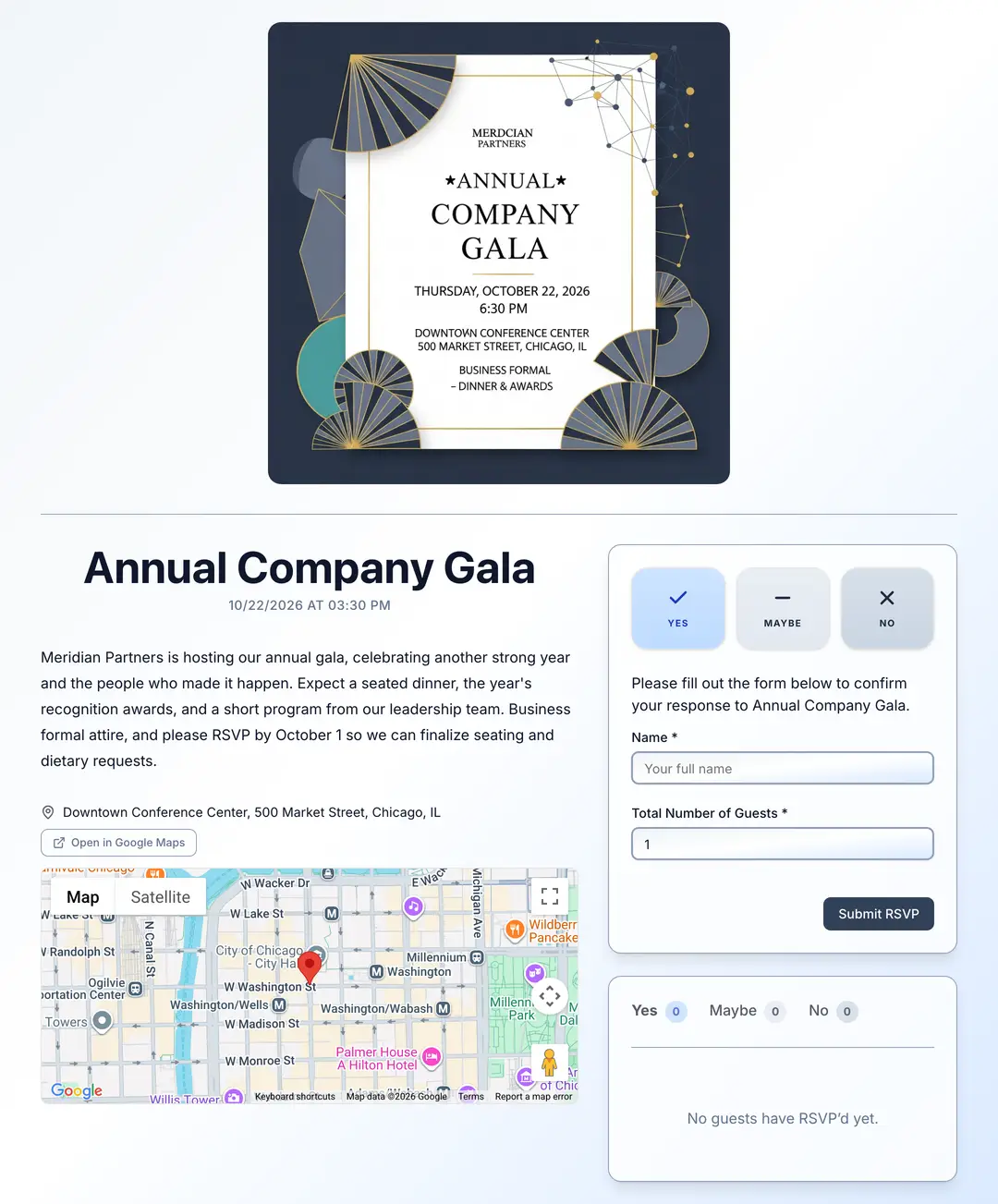 company-event invite preview