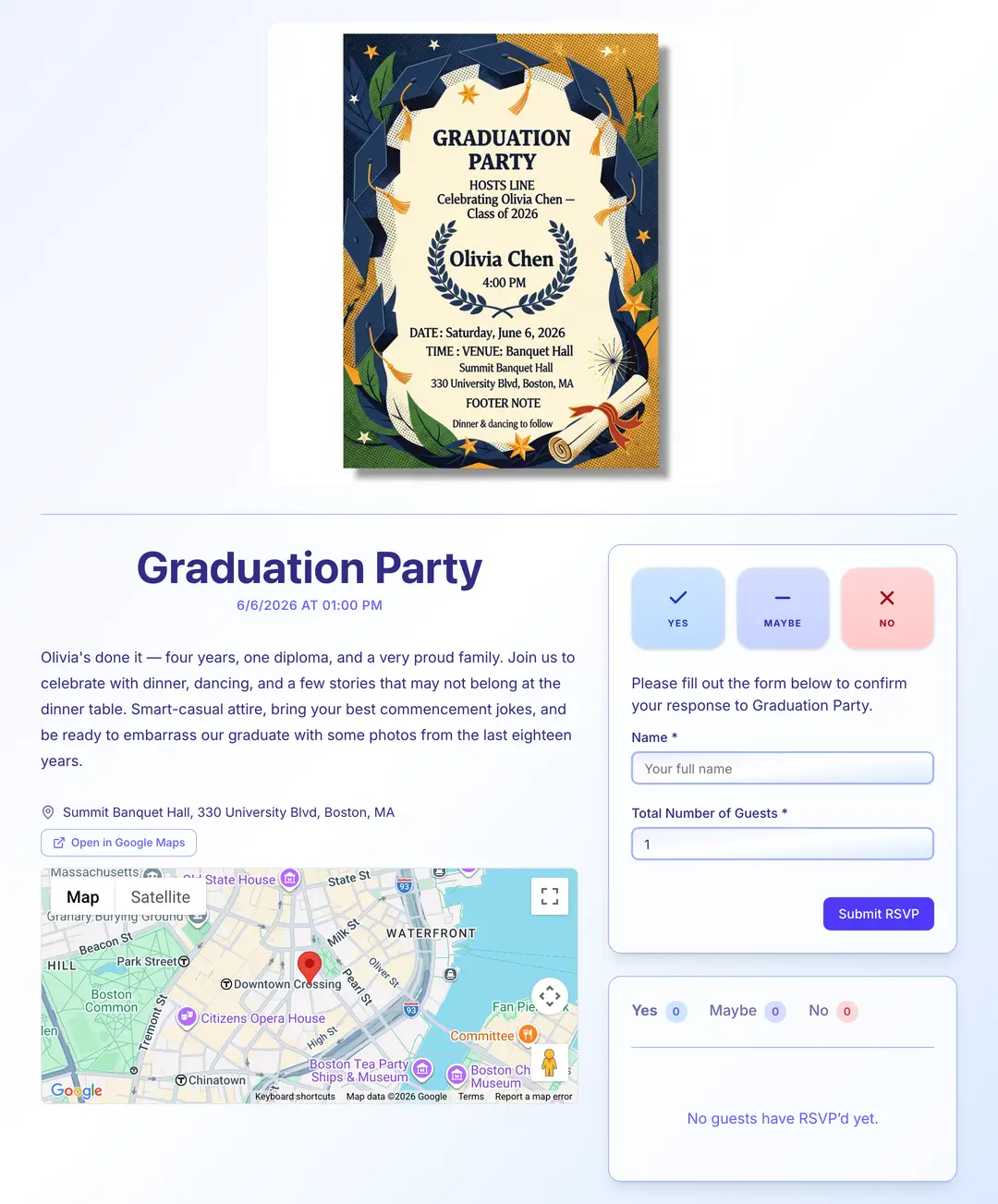 graduation-party invite preview