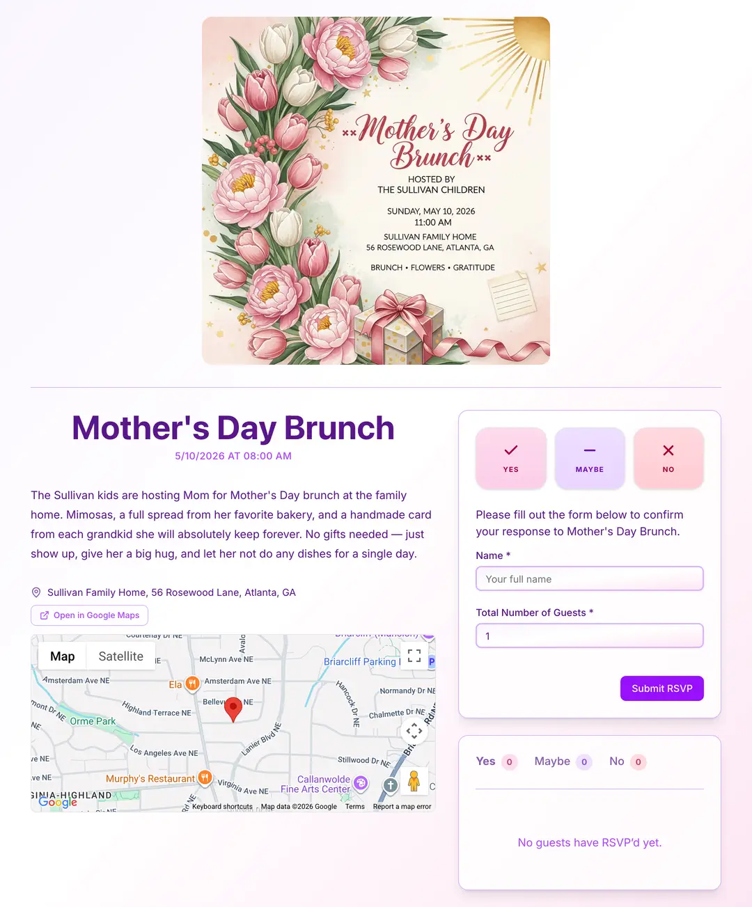 mothers-day-party invite preview