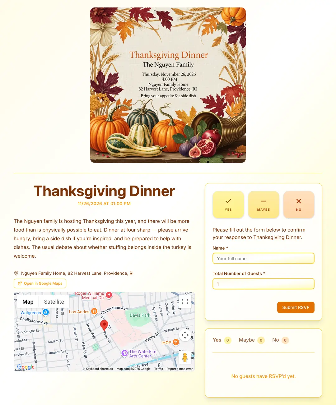 thanksgiving-dinner invite preview