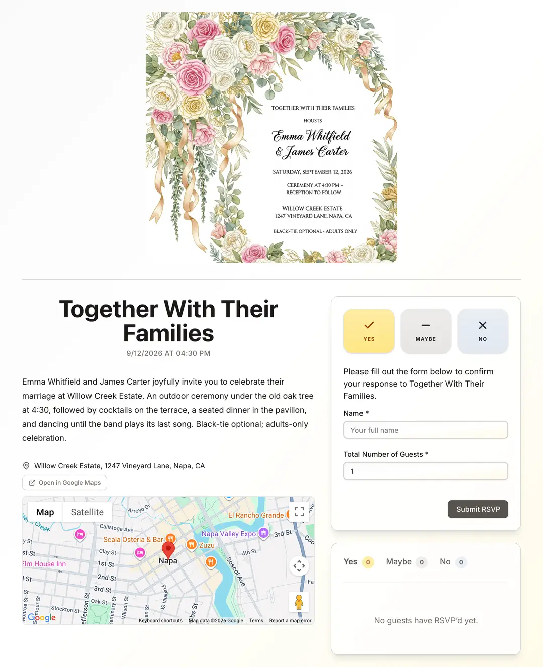 wedding invite preview
